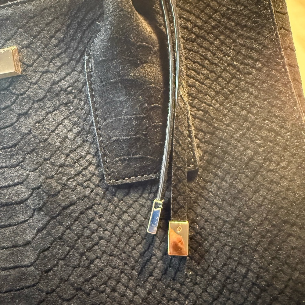 Kate Spade Merriweather Snake Embossed Suede Satchel - Picture 8 of 13